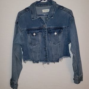 PacSun Cropped Blue Jean Jacket size S/XS